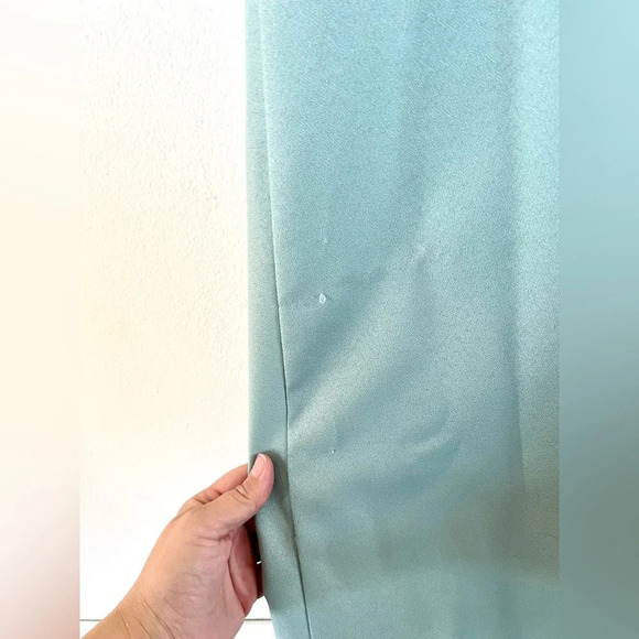 Jordan Vintage Blue Cap Sleeve Bow Front Empire Waist Maxi Dress Size 7/8 - Picture 5 of 14